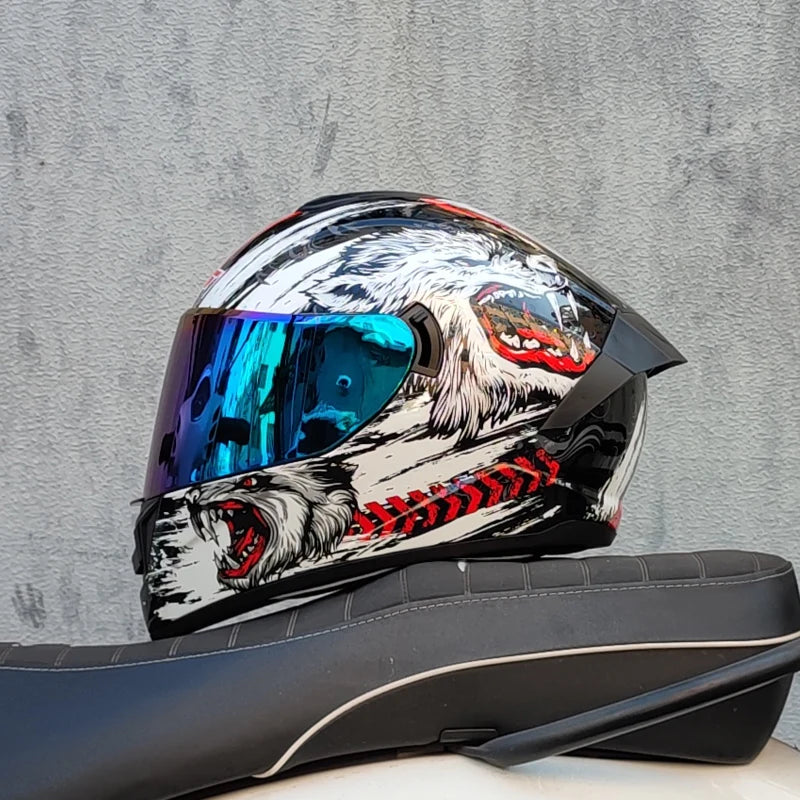 Full Face Double Visor Racing Helmet