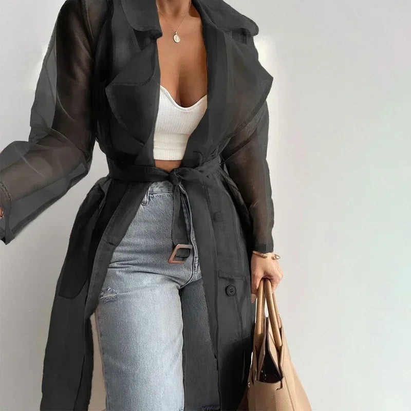 Mesh Windbreak Long Sleeve Jacket