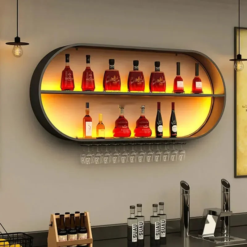 Storage Display Wall Wine Rack Modern Shelf