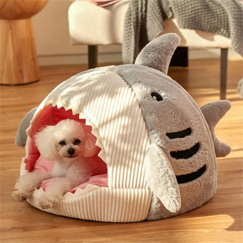 Cat's Nest Portable Shark Shape Cloth Shading Cat Bed