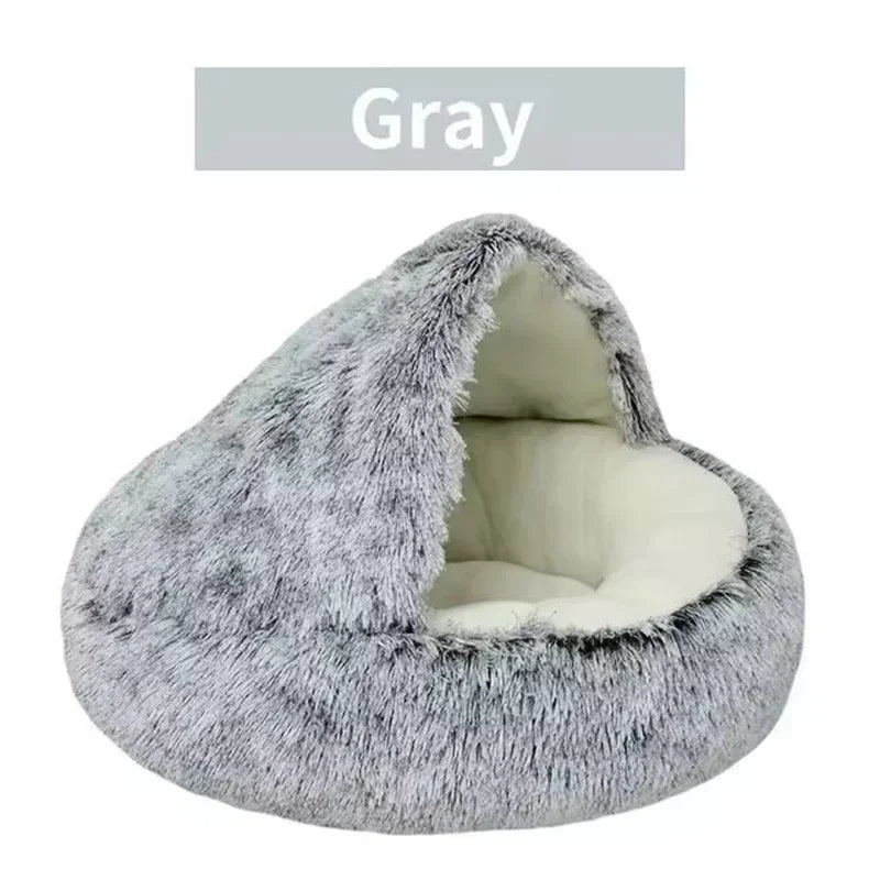 Plush Round Cat Bed Pet Mattress Warm Soft Comfortable