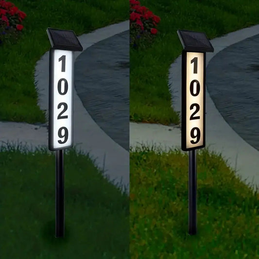 Solar Powered LED Address Sign
