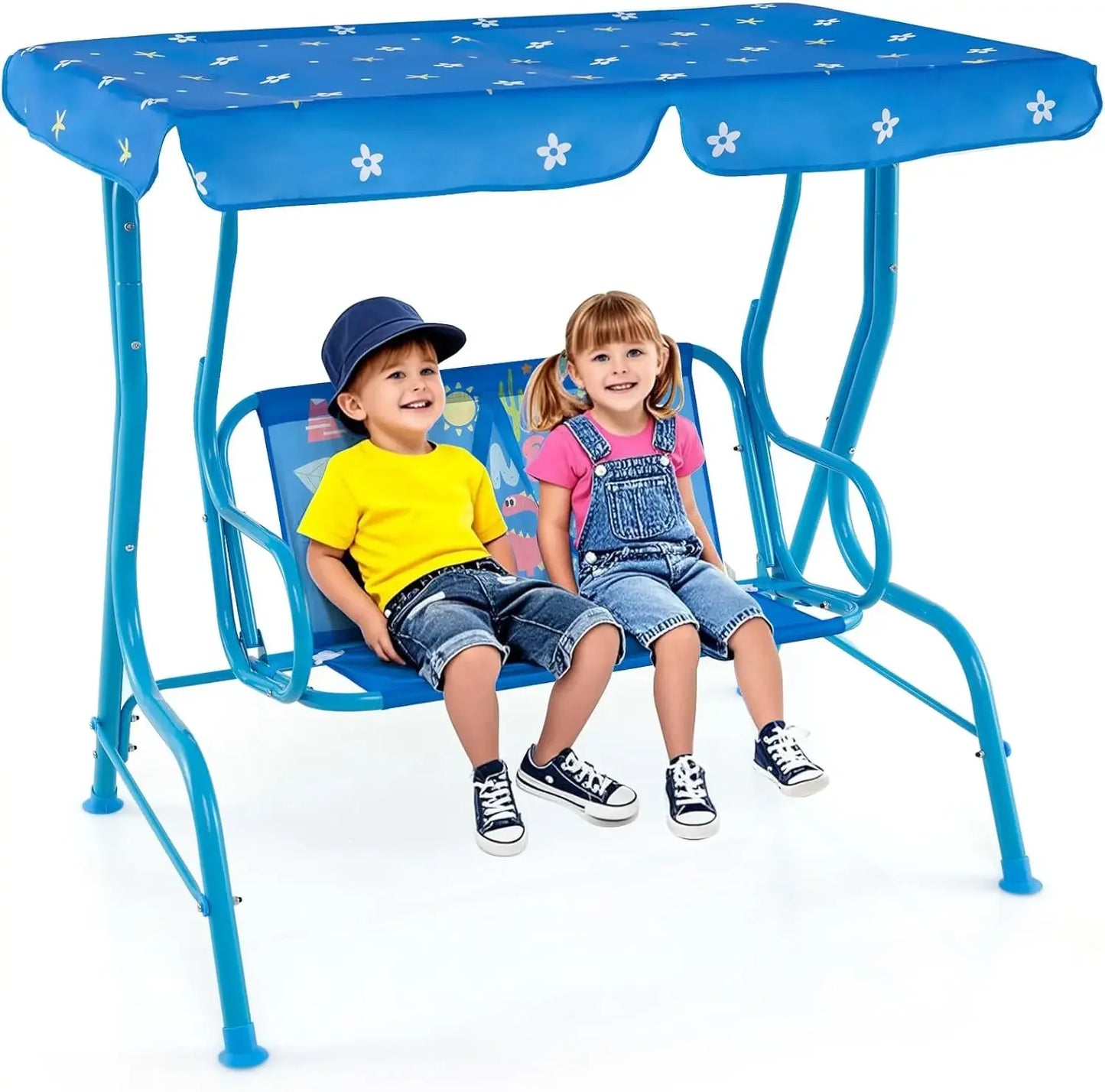 Kids 2-Seater Outdoor Porch Swing All Weather Resistant Waterproof