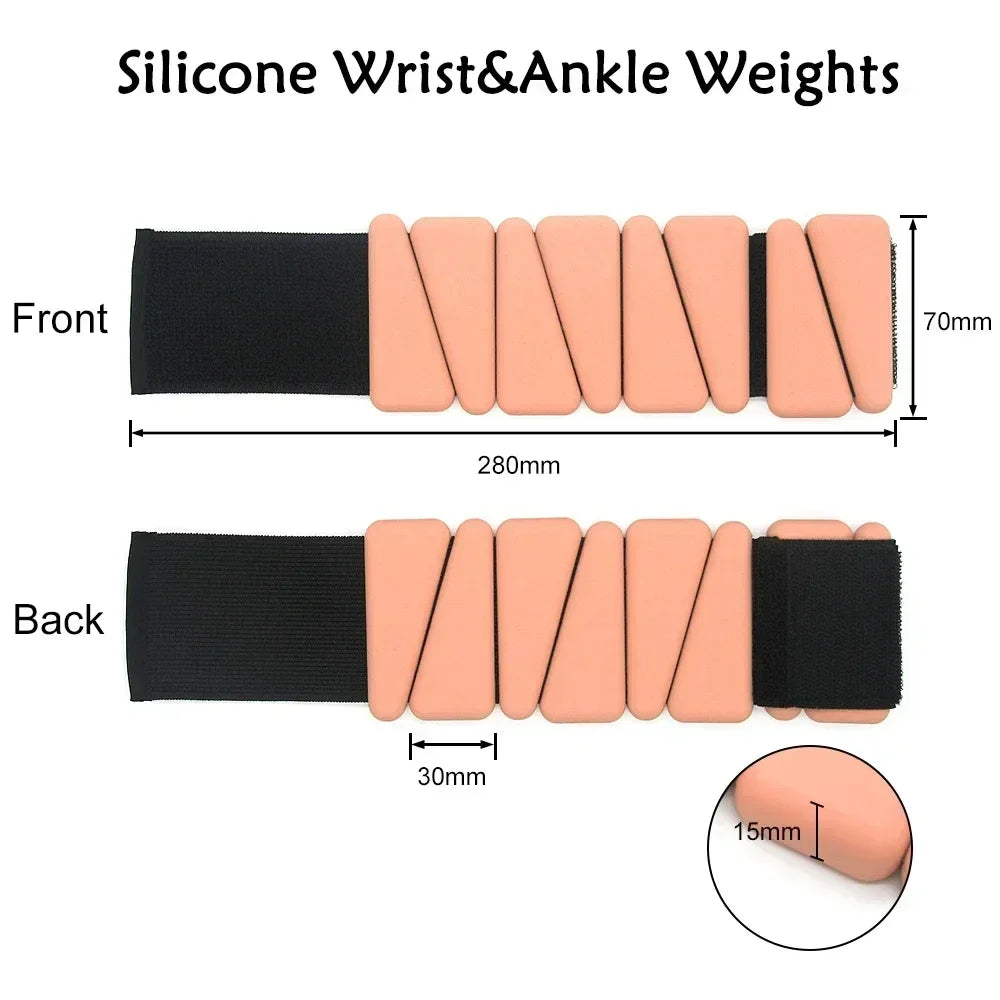1/2lbs Exercise Triangle Silicone Adjustable Weight Wristband