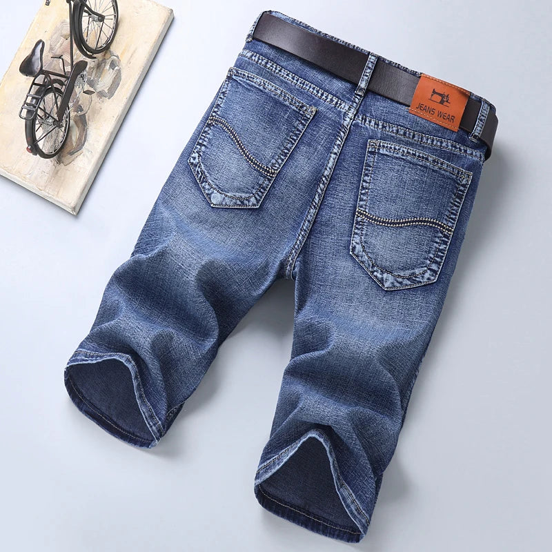 Stretch Black Blue Fashion Design Men's Shorts
