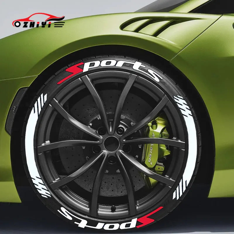 Car Motorcycles Tires & Rim Decoration Sticker PVC 3D SPORTS