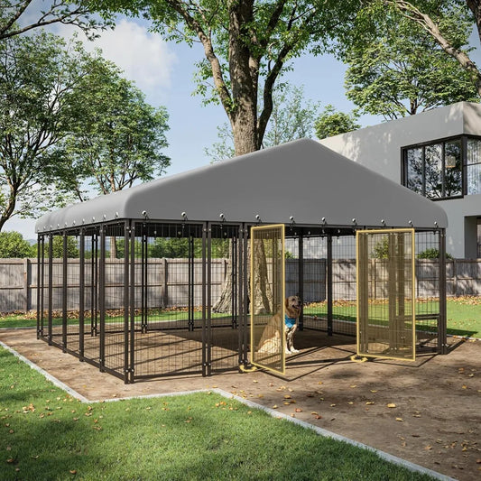 10X10FT Dog Kennel Double Door
