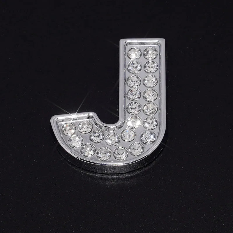 Silver Rhinestone Letters Numbers Car Stickers for Women and Girls