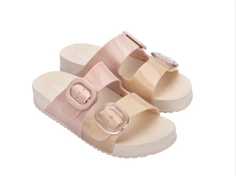 Wide Face Cool Open Toe Jelly Shoes