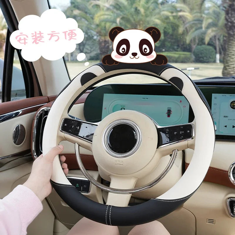 Cartoon Bear Ears Steering Wheel Cover