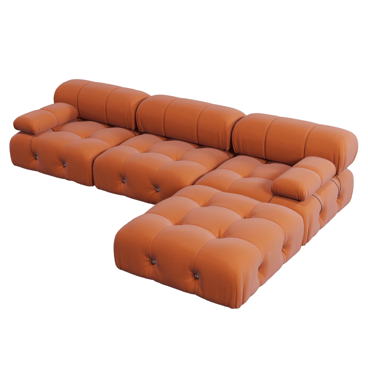 104" Modular Sectional Sofas Luxury Modern Velvet 4-Seat