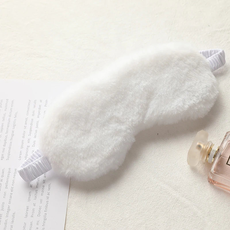 Soft Plush Sleeping Mask Rabbit Fur
