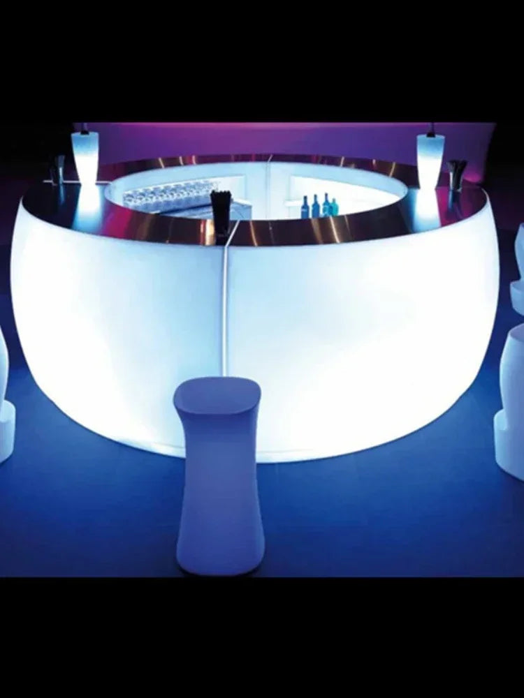 LED-Lit Counter Round Bar Colorful Creative Furniture