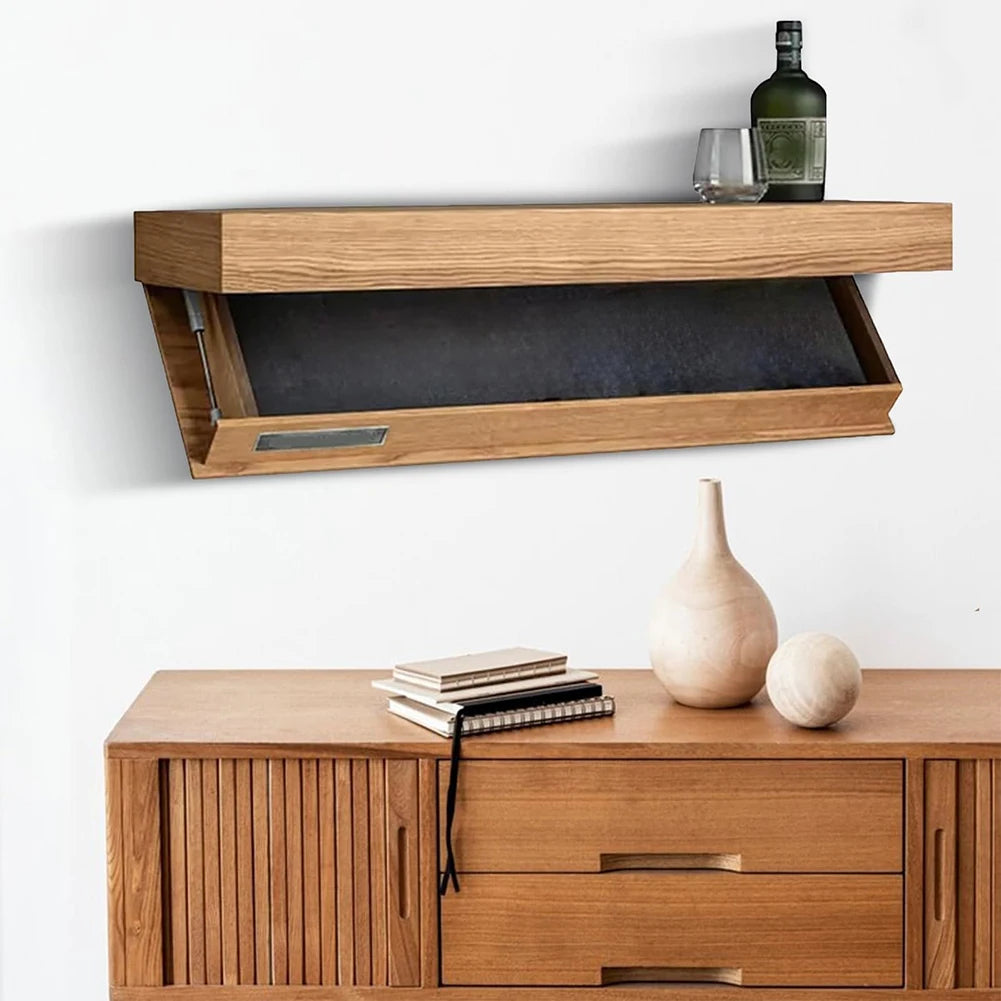 Wooden Secret Compartment Concealed Floating Shelves