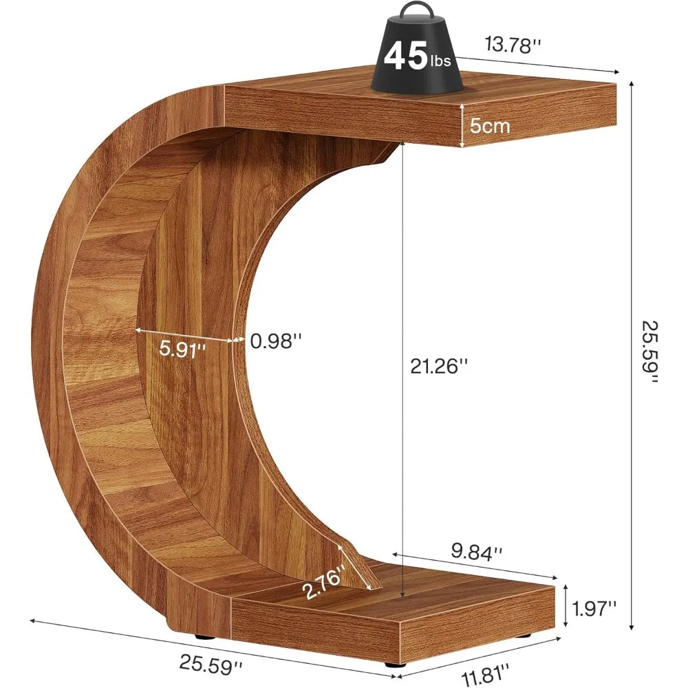 C-Shaped End Table Set of 2