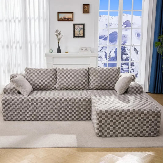 L-Shaped Modular Sofa Memory Foam Sectional