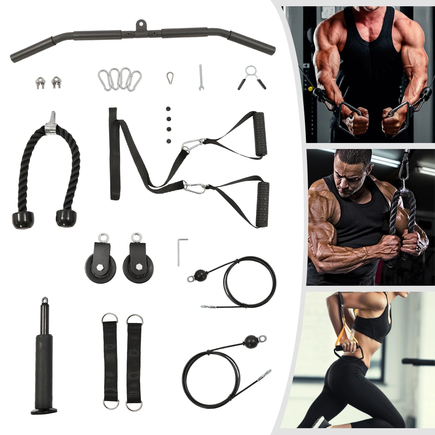 Cable Weight Pulley System Fitness Equipment