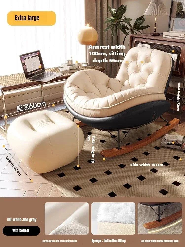 Modern Luxury Honeycomb Lazy Rocking Chair