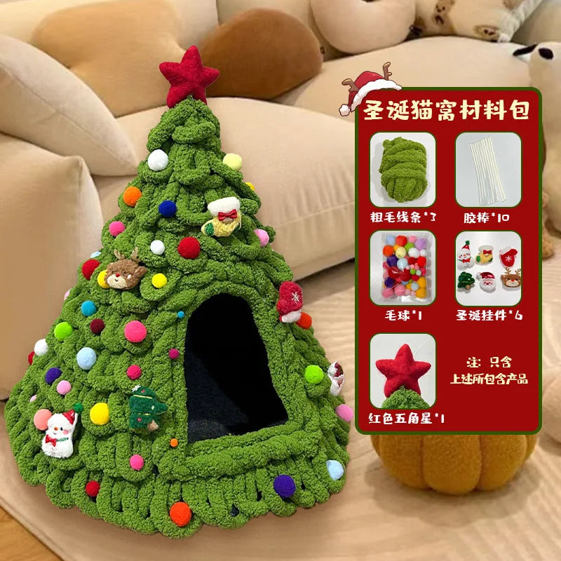 Christmas Tree Bed DIY Yarn Tools Package Homemade