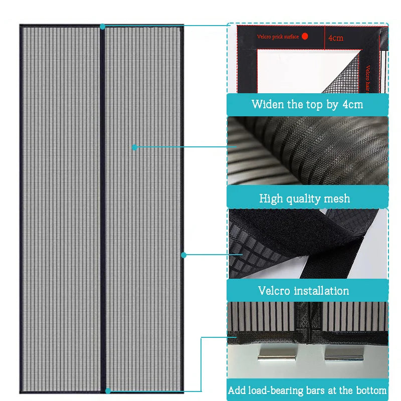 Diamond Mesh Mosquito Proof Door Curtain