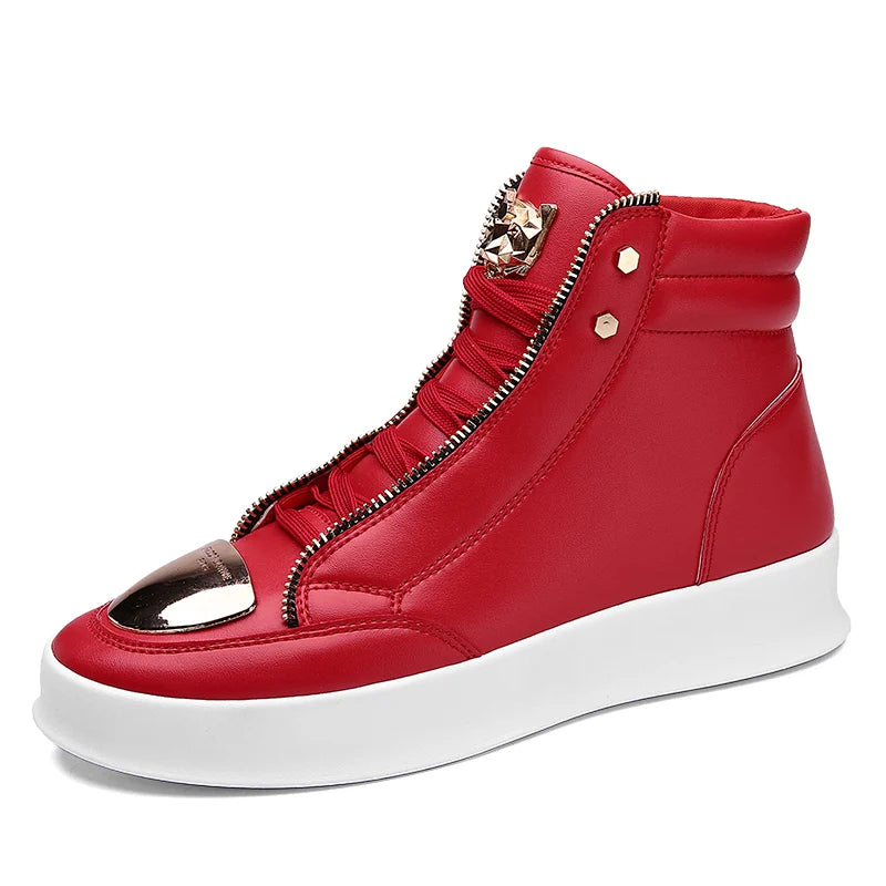 Fashion High Top Leather Casual Sneaker