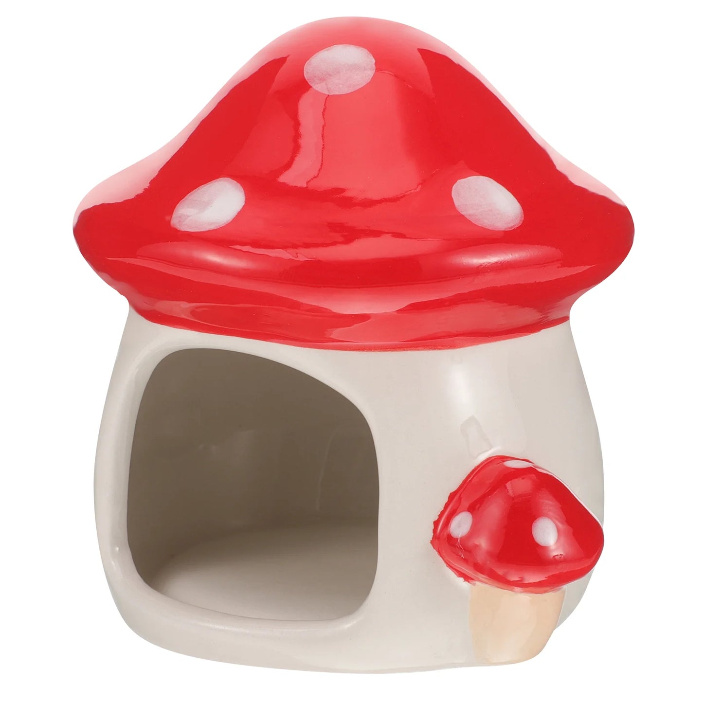 Ceramic Mushroom Shape Hamster House