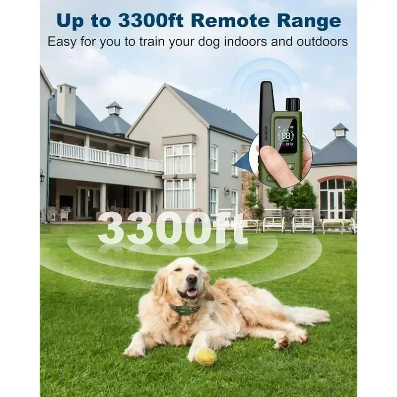 3300FT Dog Training Behavior Aid with Remote Waterproof with 4 Training Modes