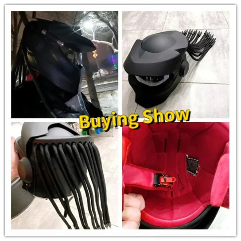 Blood Warrior Motorcycle Braid Predator Helmet