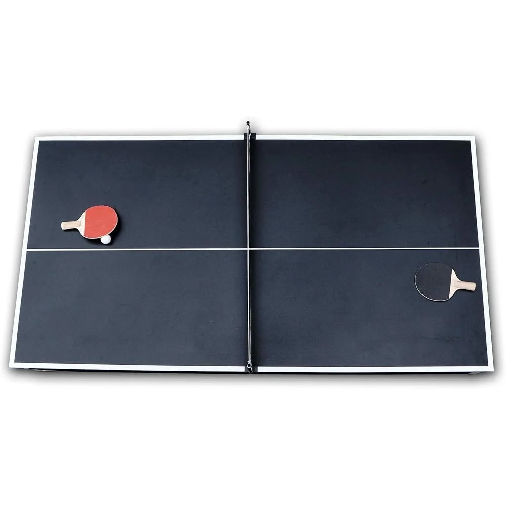 6 Ft Pool Table with Table Tennis Conversion Includes Billiard Balls Cues Paddles