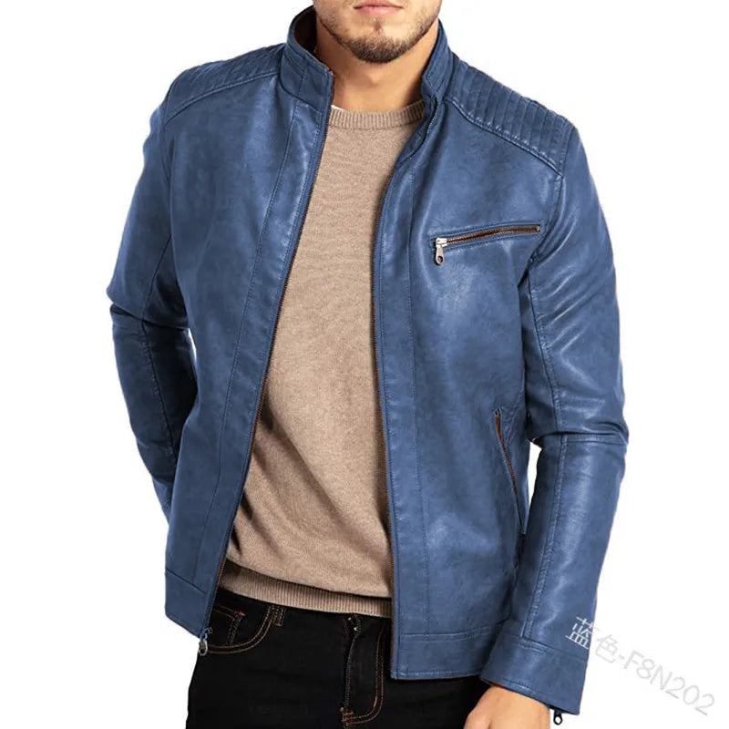 Leather Motorcycle Style Fashion Outerwear