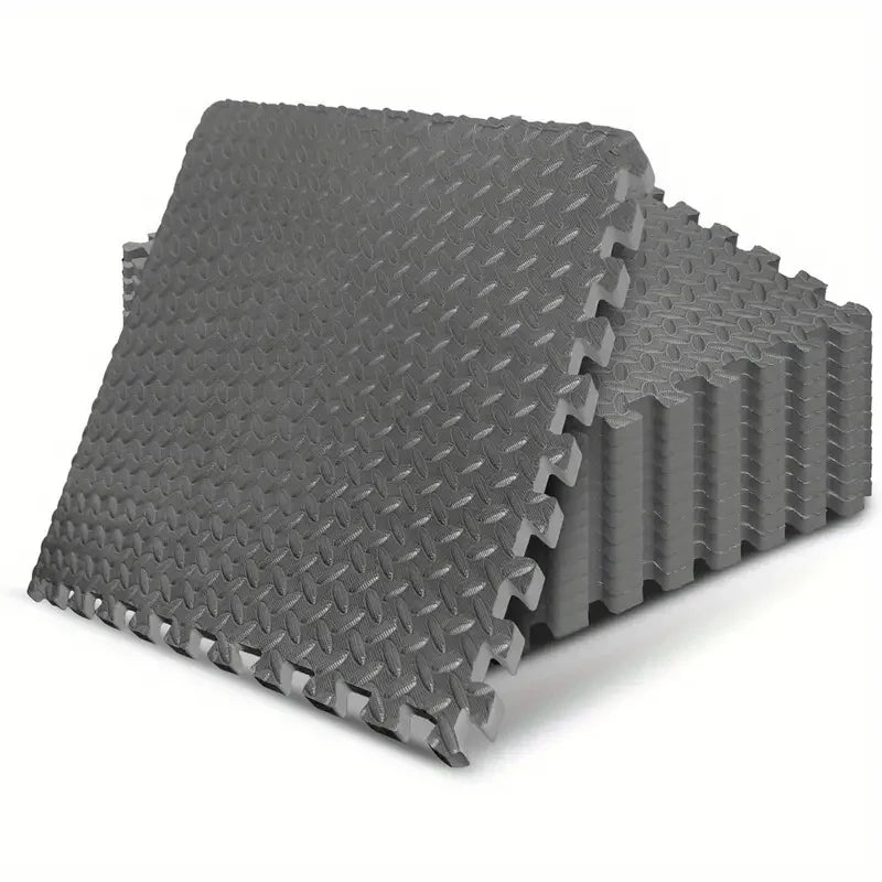 12pcs 30*30cm Sports Protection Gym Mat EVA Cross Pattern