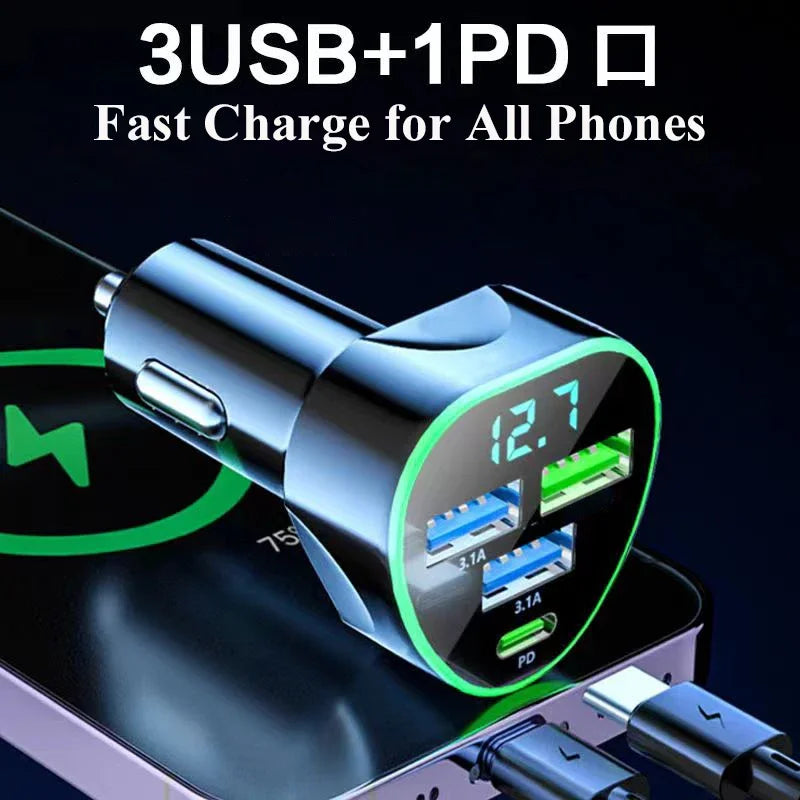 Car Phone Charger USB Type C Super Fast