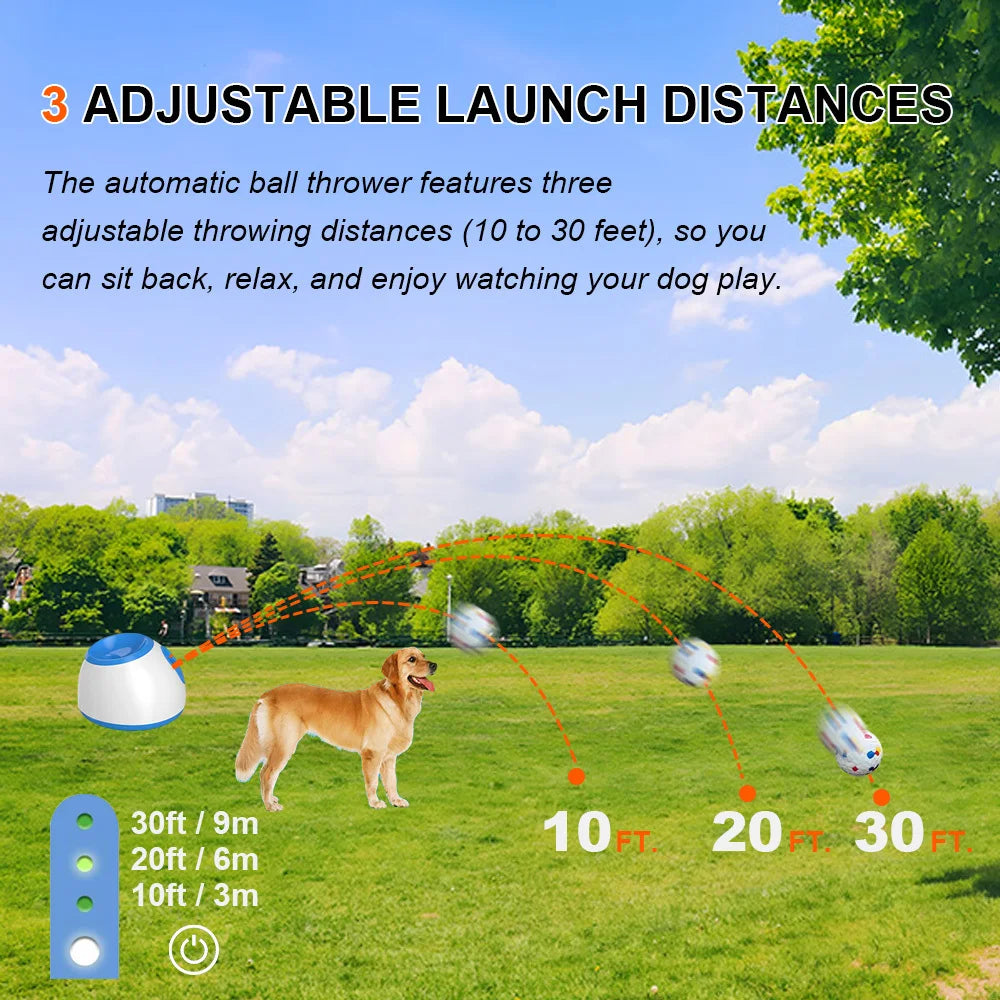 Small Dog Automatic Ball Thrower Launch Distance 10-30ft
