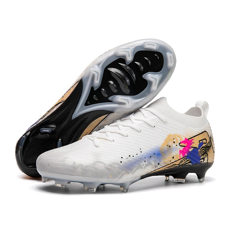 Soccer Cleats FG Non-Slip Long Spikes Ultralight
