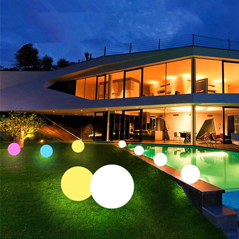 Waterproof LED Garden Ball Light Rechargeable