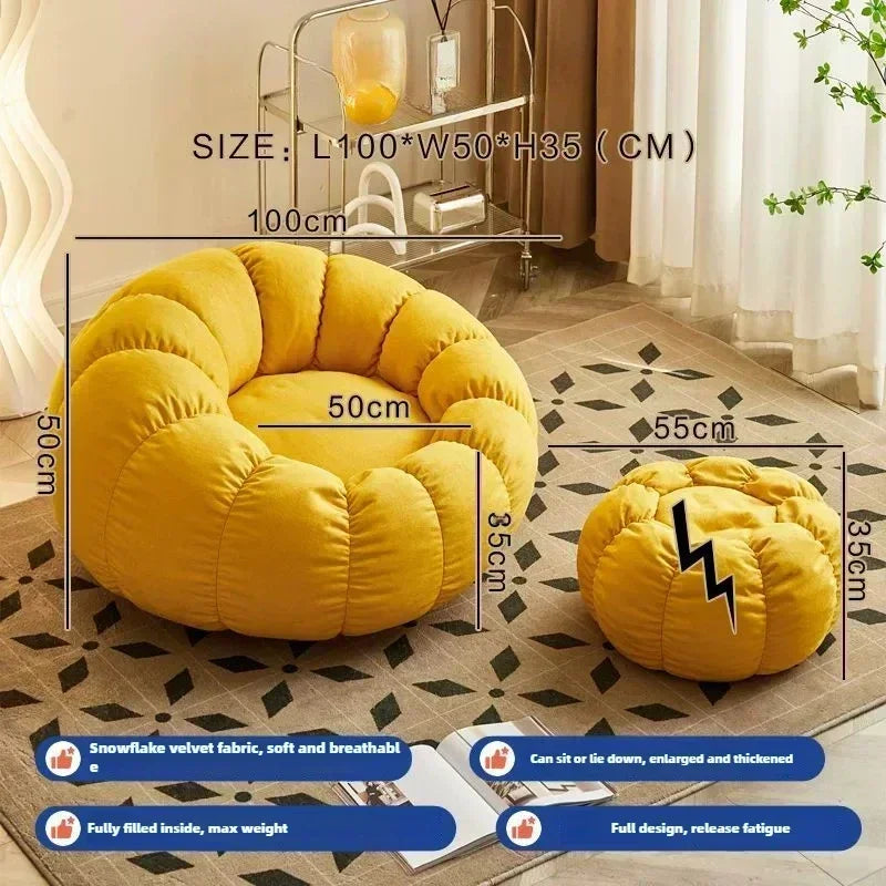 Pumpkin Lazy Single Tatami Sofa Chair