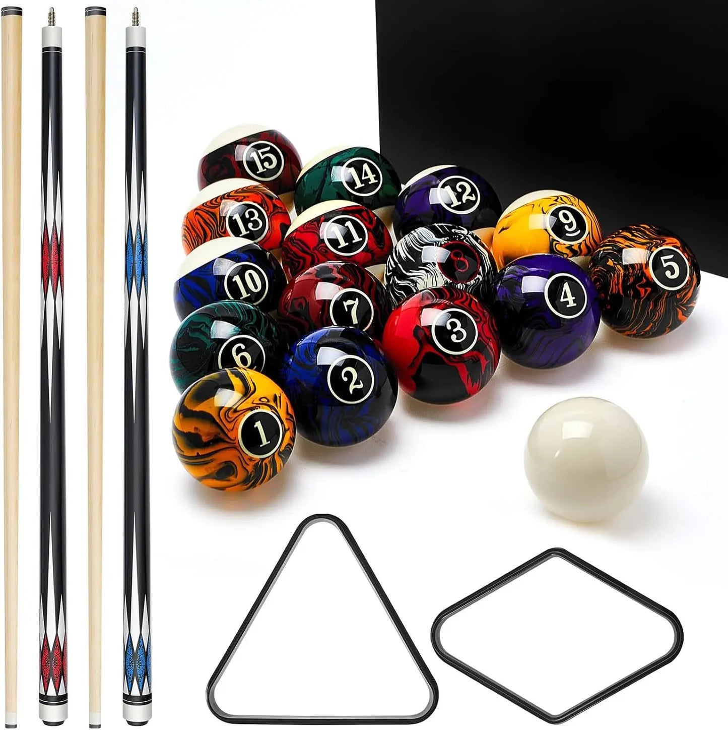 20 Pcs Pool Balls Billiard Set Table Accessories