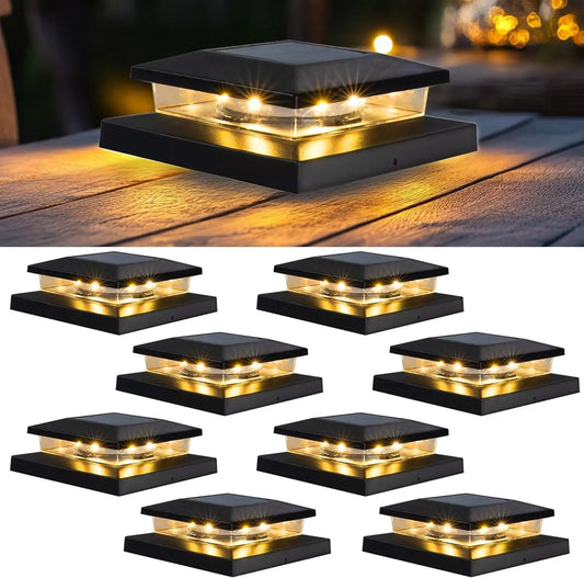 Waterproof Outdoor Solar Pole Cap Light