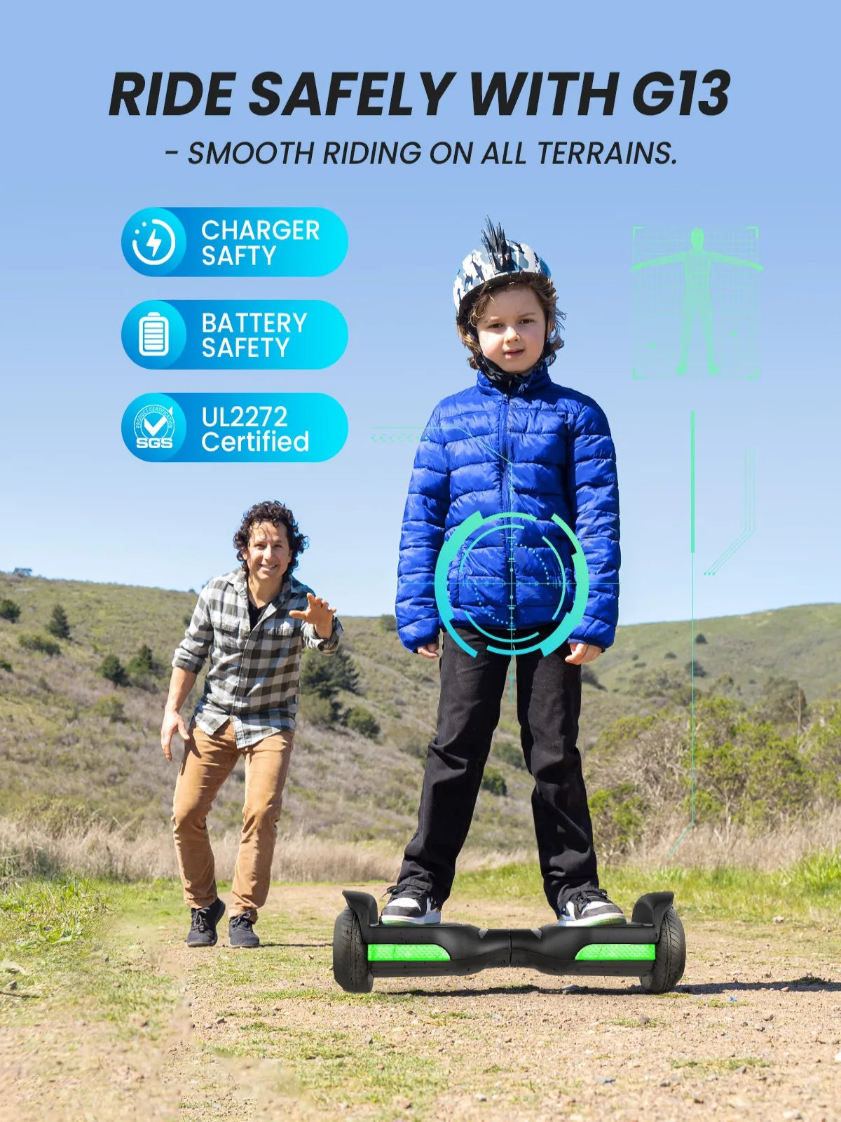 6.5" All Terrain Hoverboard w/ LED Lights & Bluetooth Speaker