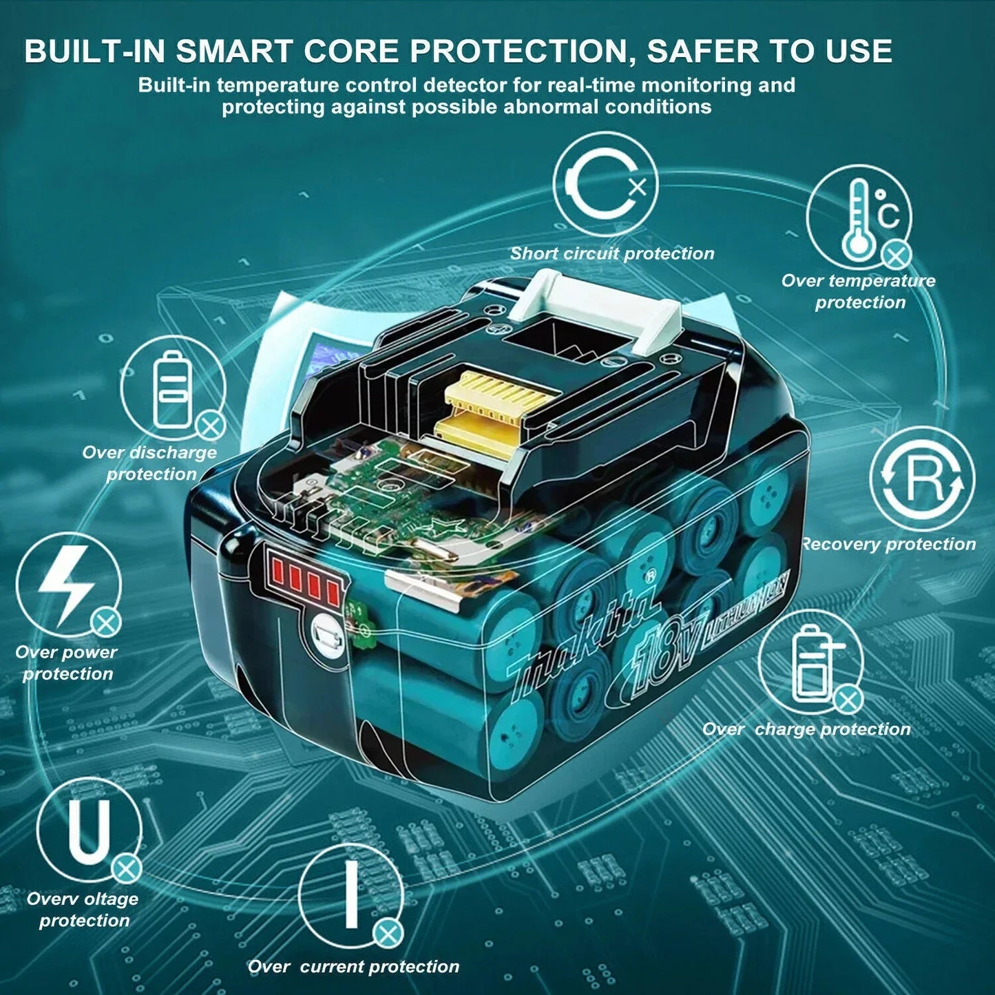 Original Makita Replacement Lithium Battery