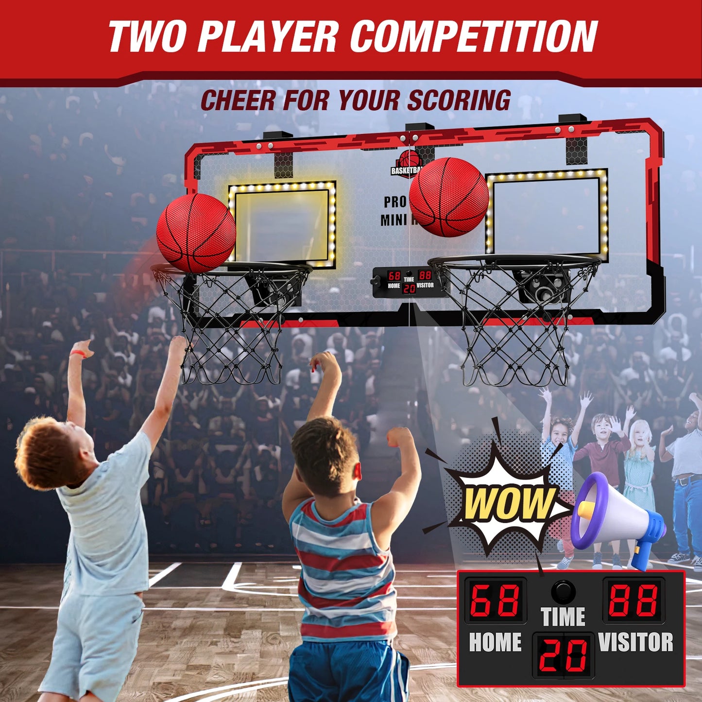 Basketball Hoop Double Home Scoring Hoop Set