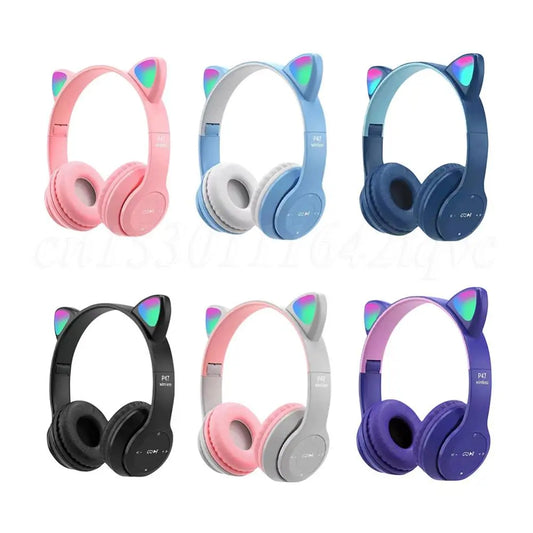 Wireless Headphones Cat Ear Gaming Headset