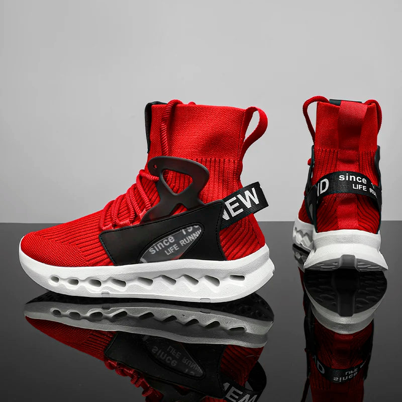 Running Shoes Men Thick Bottom Cushioning Mesh Breathable