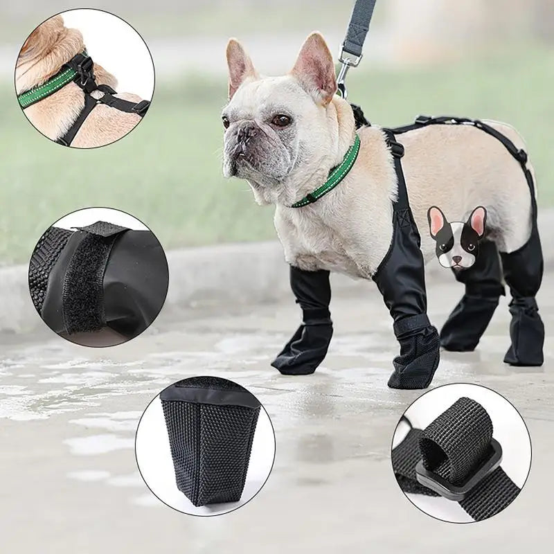 Anti-Dirty Waterproof Snow Boot Shoes Pet Pants
