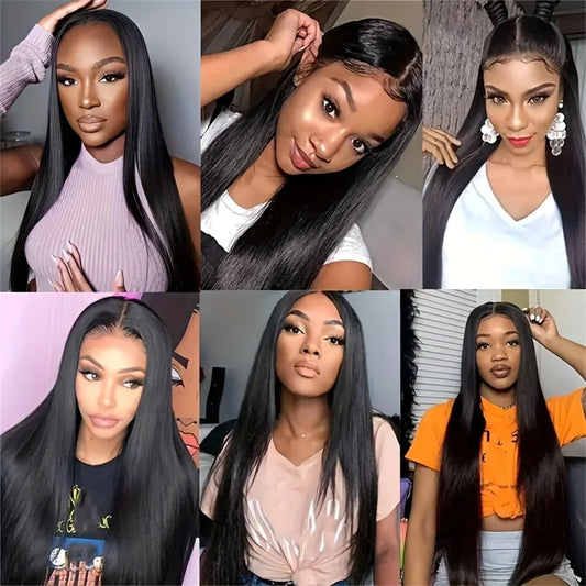 Glueless 5x5 Straight Wigs Human Hair 4x4 HD Lace Closure