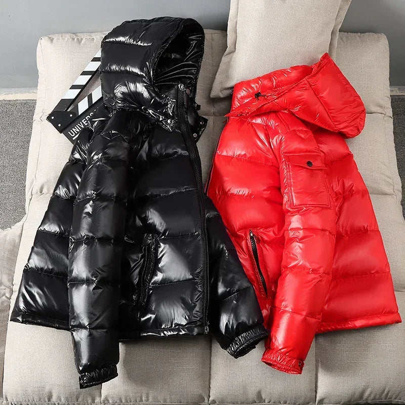 Men Winter Down Jacket Fashion Warm Hooded