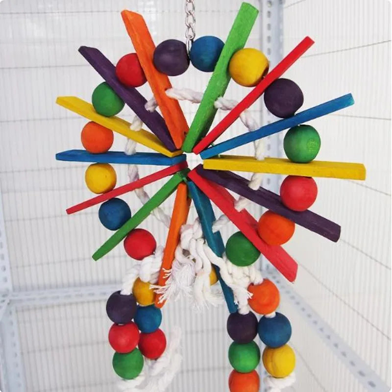 Parrot Grinding Swing Station String Toy