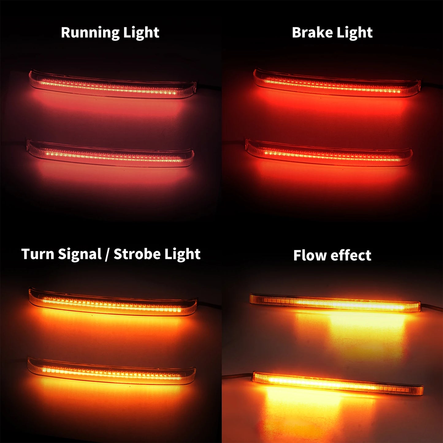 Motorcycle Led Saddlebag Brake Turn Signal Accent Light