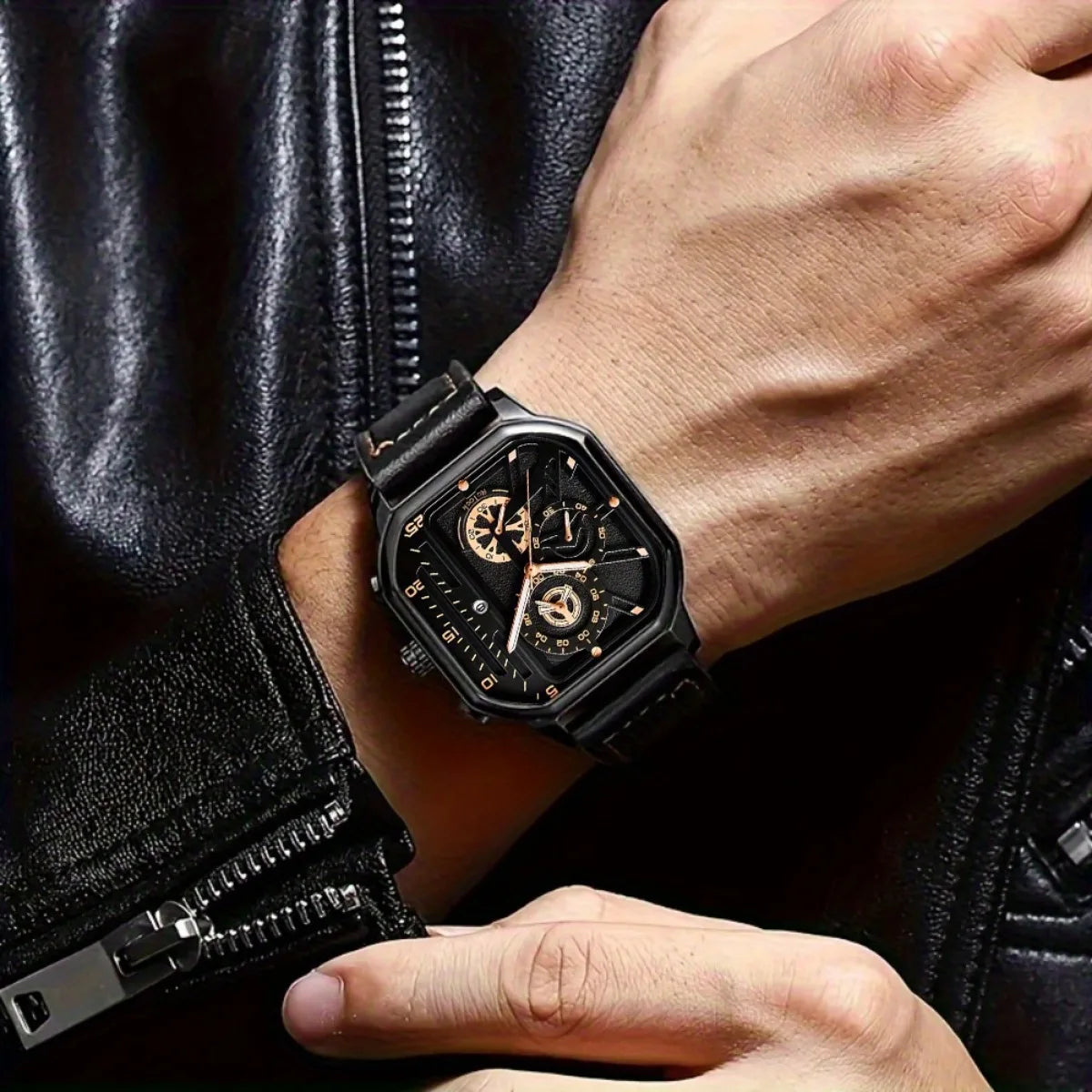 4pc Mens Quartz Watch Set