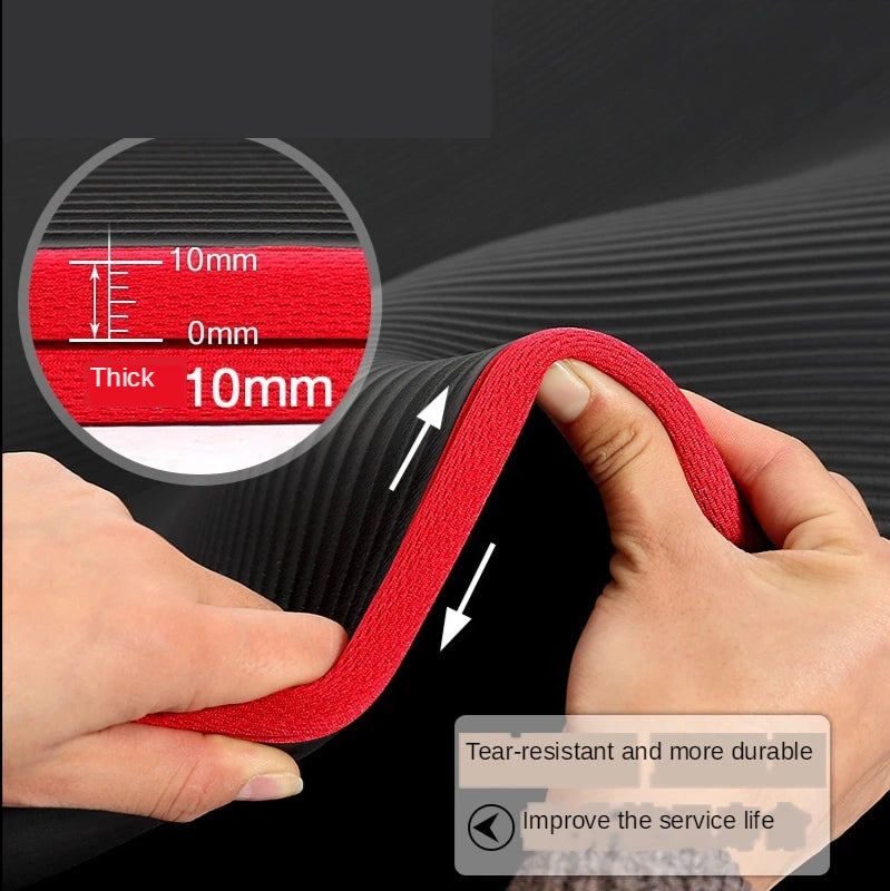 10MM Extra Thick 183cmX61cm Yoga Mats NRB Non-Slip